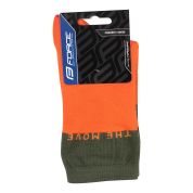 ponožky FORCE MOVE, oranžovo-zelené L-XL/42-46