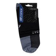 ponožky FORCE EDGE, černo-šedé L-XL/42-46