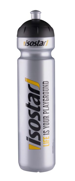 láhev ISOSTAR 1 l, výsuvný vršek, stříbrná