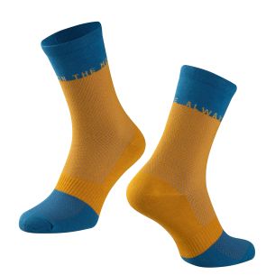 ponožky FORCE MOVE, žluto-modré S-M/36-41