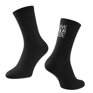 ponožky FORCE LOVE YOUR RIDE, černé L-XL/42-46