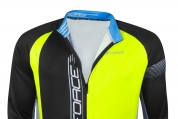 dres FORCE F85 dlouhý rukáv černo-fluo-šedý M