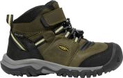 Keen RIDGE FLEX MID WP CHILDREN dark olive/dusky citron US 12