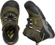 Keen RIDGE FLEX MID WP CHILDREN dark olive/dusky citron US 12