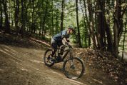 dres FORCE MTB MOUNT LADY kr. rukáv, modrý M