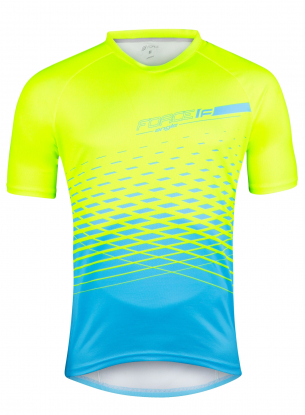 dres Force MTB ANGLE fluo modrý