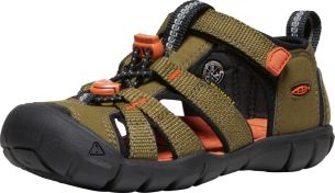 Keen SEACAMP II CNX CHILDREN dark olive/gold flame US 11